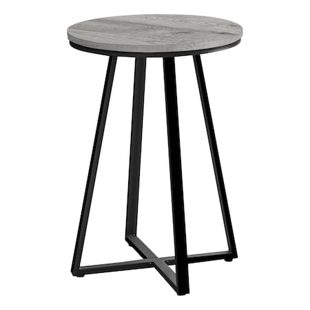Monarch Specialties Side Table, 15.75 W, 21.75 H, Metal, Particle Board, Grey I 2176